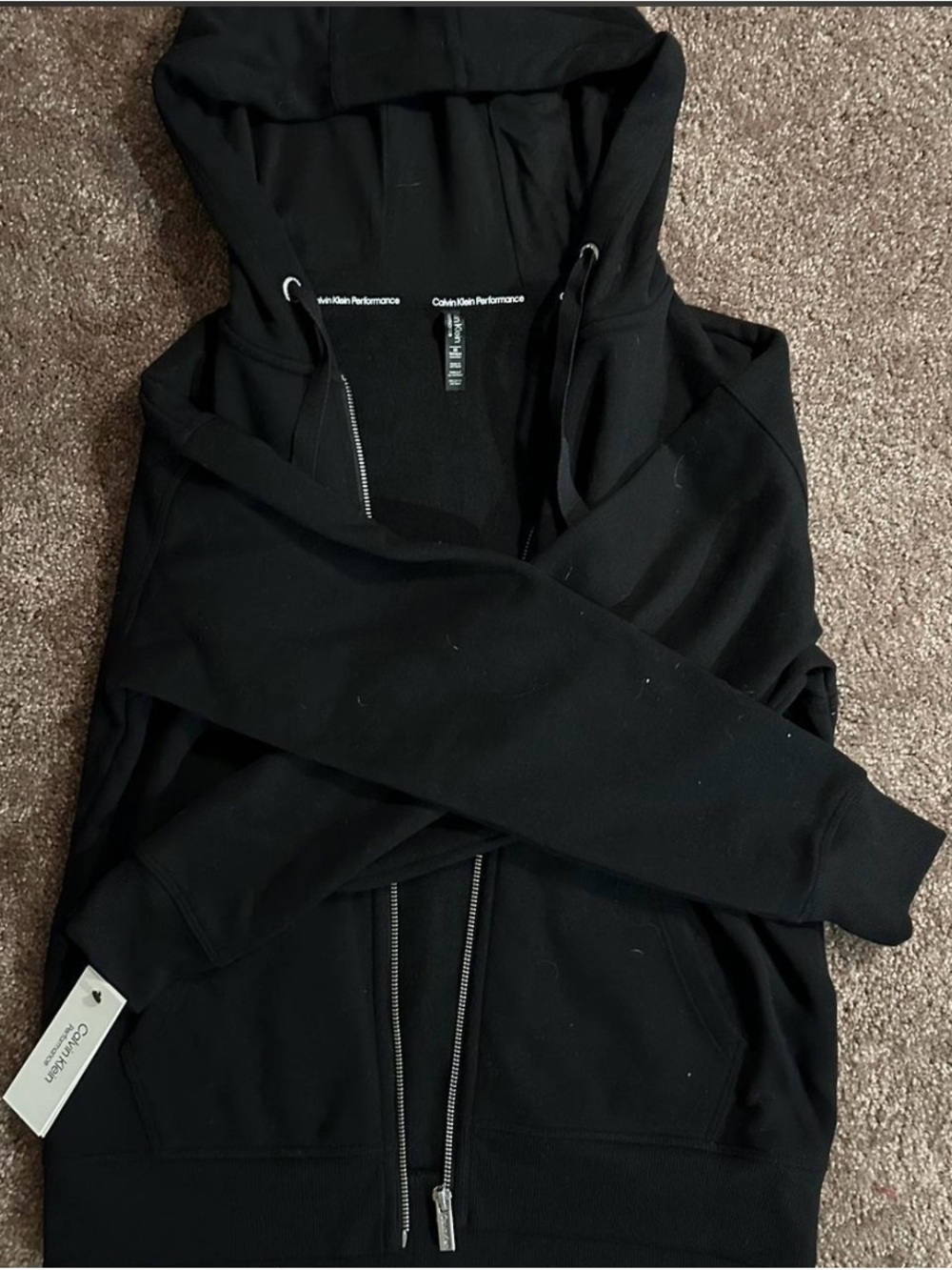 Calvin Klein Performance Black Zip Up Hoodie
